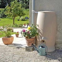 Récupérateur eau de pluie 1000L - Beige