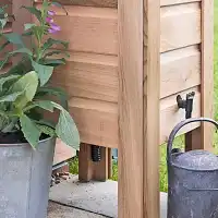 Récupérateur eau de pluie en bois 100L Gabriel Ash