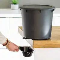 Bokashi Box Composteur de cuisine 10L - 1er prix - D.29.5 x H.26 cm - Fabriqué en France