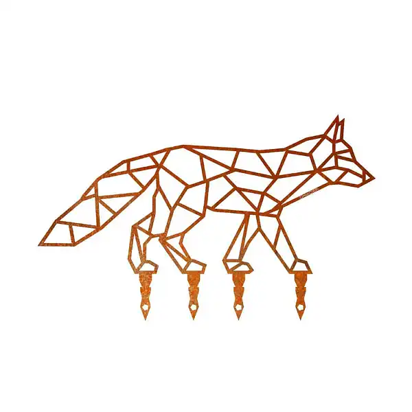 renard deco acier corten