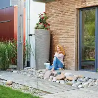 Récupérateur eau de pluie 350L avec bac à plantes Natura