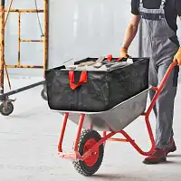 Sac à déchets verts et végétaux pour brouette 300 litres, charge 150kg - L.65 × l.65 × H.70cm