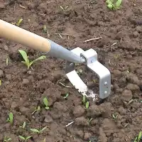 Sarcloir oscillant 125mm en acier trempé pour désherbage - Manche en bois H.150cm