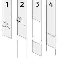 Jupe décorative pour panneau en métal L.53cm - Gris