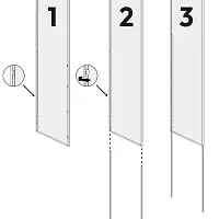 2 tiges de fixation en acier brut - Sol meuble