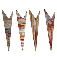 Panneau décoratif en verre - Totem triangulaire 2m