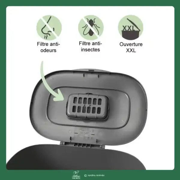 seau compost filtre charbon