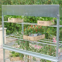 Mini serre de jardin en verre et aluminium H. 150cm
