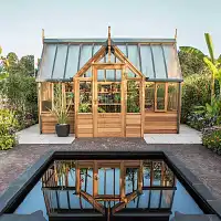 Serre de jardin en bois Portico RHS Gabriel Ash - 11 panneaux