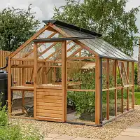 Serre de jardin en bois Classic Eight Gabriel Ash - 5 panneaux