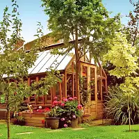 Serre de jardin en bois RHS Wisley Gabriel Ash - 9 panneaux