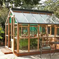 Serre de jardin en bois Classic Eight Gabriel Ash - 5 panneaux