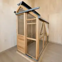 Serre de jardin adossée en bois Gabriel Ash - Modèle d'expo