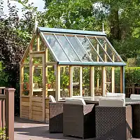 Serre de jardin en bois Cotswold 7 Gabriel Ash - 6 panneaux