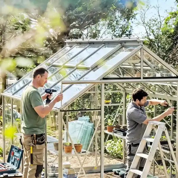 service jardin montage serre par professionnel