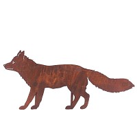 Silhouette Renard en métal rouillé - 100cm