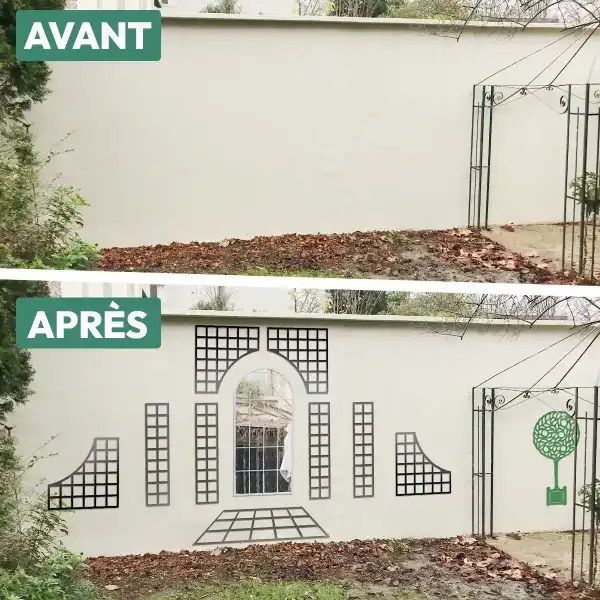 simulation client treillage trompe œil