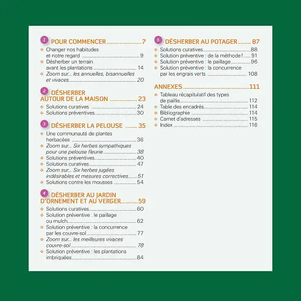 sommaire livre desherber