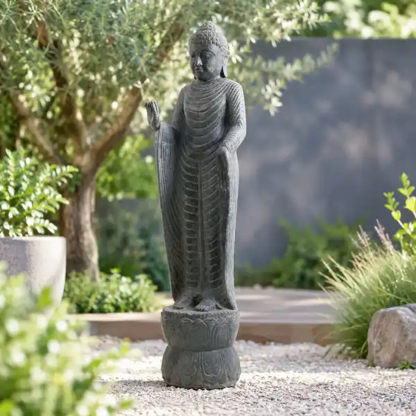 statue bouddha debout abhaya mudra