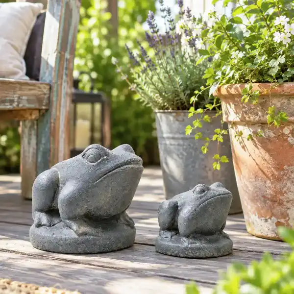 statuette grenouille deco jardin