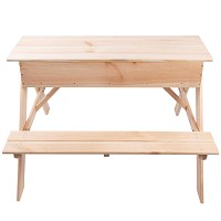 Table de pique-nique en bois avec bac à sable