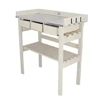 Table de jardinage en bois FSC et zinc - L.76 x l.38 x H.80 cm