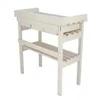 Table de jardinage en bois FSC et zinc - Blanc - L.76 x l.38 x H.80 cm