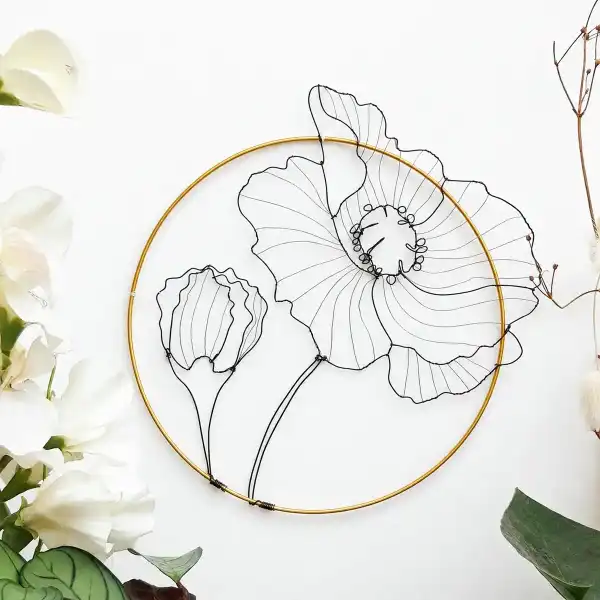 tableau mural fleur pensee