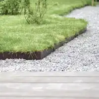 Bordurette métal acier français L.1m x H.12.5cm - Marron RAL 8017