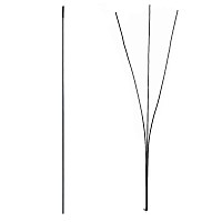 Tige en métal 3 brins noir 126cm