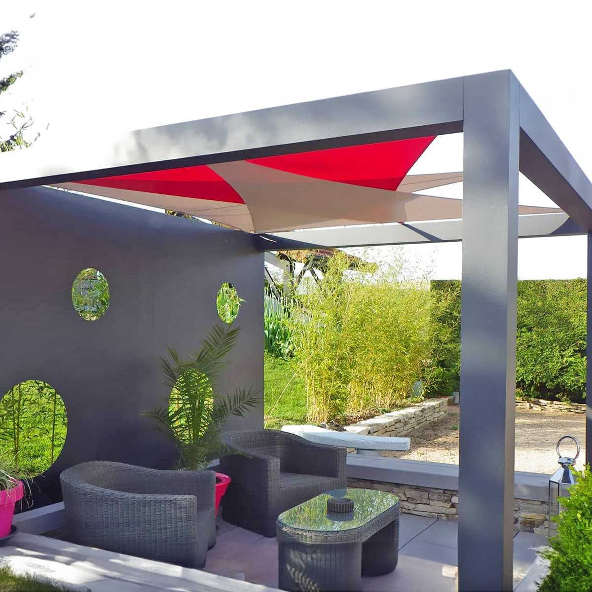 toile tendue pergola