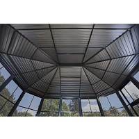 Pavillon de jardin Charleston 14,7m2 - Aluminium et acier galvanisé 3,8x3,8m