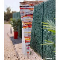 Panneau décoratif en verre - Totem triangulaire 2m
