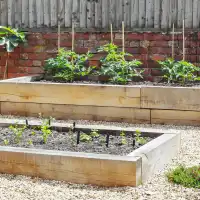 Traverse paysagère en bois de chêne 120x20x10cm