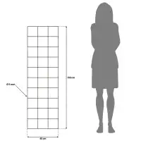 Tuteur treillage rectangle rosier et grimpante - acier - marron - L. 150 x l. 45 cm