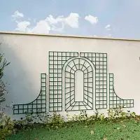 Contreforts arc boutants en bois ensemble droite et gauche - 1m x h. 1.28m