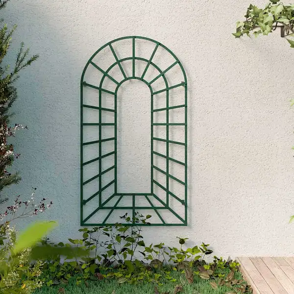 treillage mural bois trompe oeil vert  treillage mural bois trompe oeil vert