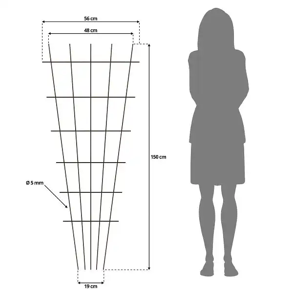 treillage mural rosier specificites 150cm