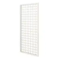 Treillis renforcé en bois maille carrée 1m x 2m - Blanc