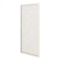 Treillage en bois renforcé L.2m x l.1m - blanc - Panneau rectangle, maille losange 30mm
