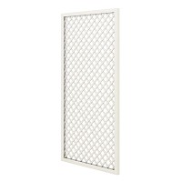 Treillis renforcé en bois maille losange 1m x 2m - Blanc