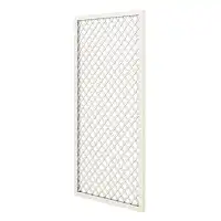 Treillage en bois renforcé L.2m x l.1m - blanc - Panneau rectangle, maille losange 47mm