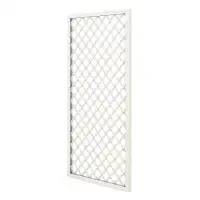 Treillage en bois renforcé L.2m x l.1m - blanc - Panneau rectangle, maille losange 75mm