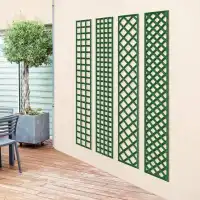 Treillage en bois Colonne maille Losange 47mm L.2m x l.0,3m VERT