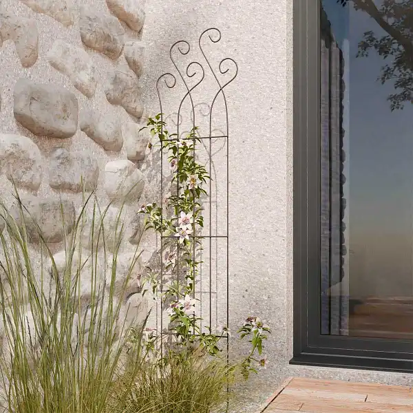 treillis decoratif volutes plante grimpante  treillis decoratif volutes plante grimpante
