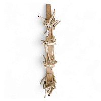Treillis filet en bois et corde pour plante grimpante et décoration murale - Douglas et chanvre synthétique L.90 x H.150cm