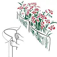 Tuteur demi cercle pour plantes vivaces - H. 120cm x l. 42cm - lot de 2  Tuteur demi cercle pour plantes vivaces - H. 120cm x l. 42cm - lot de 2