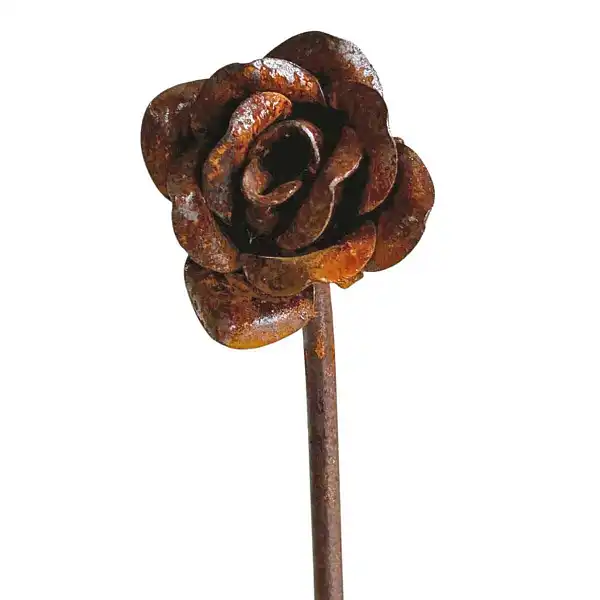 tuteur deco rose rouille ps163