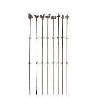 Tuteurs décoratifs pour plantes en fonte - lot de 8