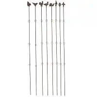 Tuteurs décoratifs pour plantes en fonte - lot de 8